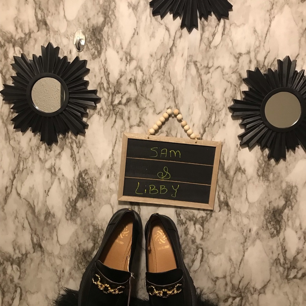 Sam & Libby Remi Lug Sole Platform Chain Link Loafers Shoes